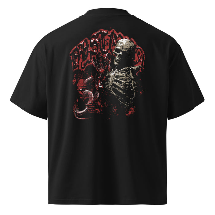 Dystopia black oversized T-shirt - back view