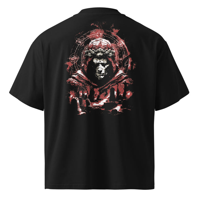 Author black oversized T-shirt - back view