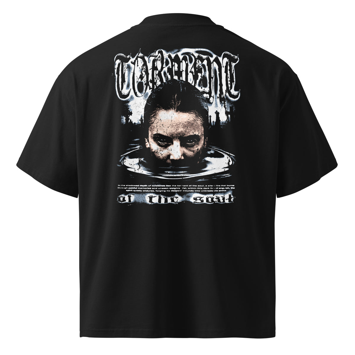 Torment black oversized T-shirt – back view  