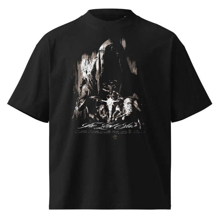 The Last Soul black oversized T-shirt with gothic graphic - front view